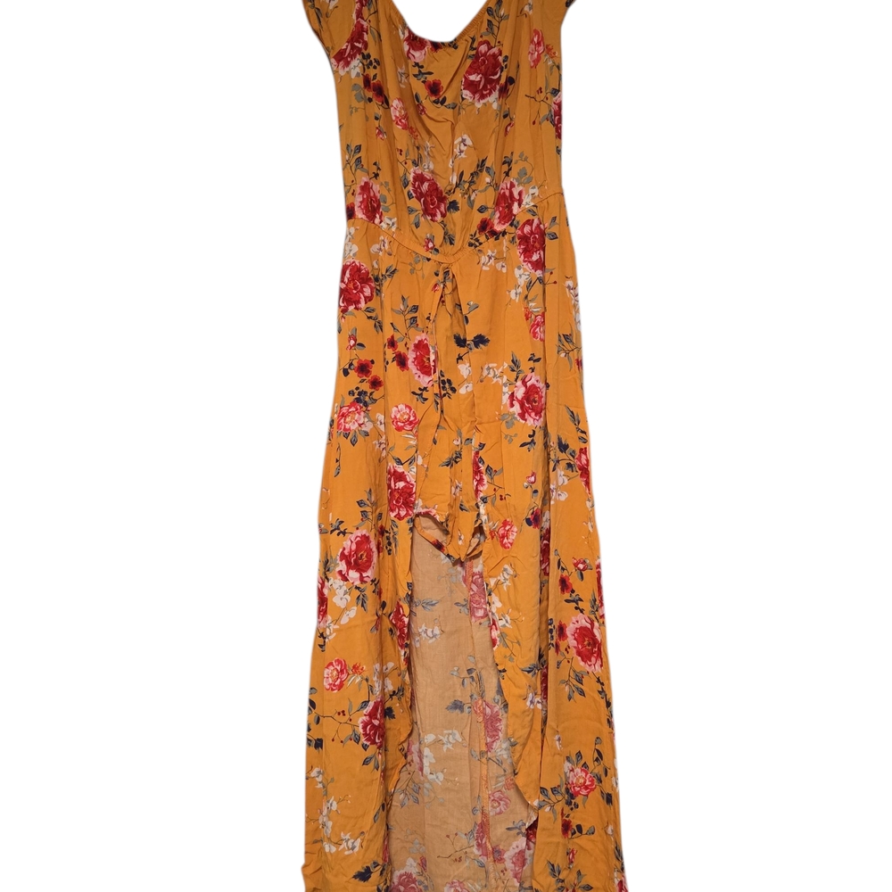 J For Justify Orange Pink Ruffled Romper